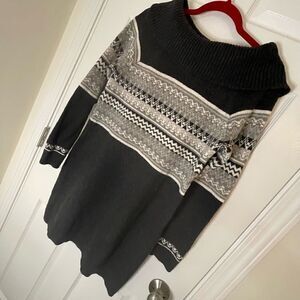 Maurice’s Medium cowl neck sweater dress dark gray